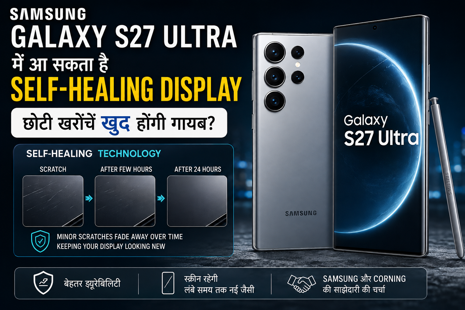 Samsung Galaxy S27 Ultra में मिल सकता है Self-Healing Display, जानें क्या है नई टेक्नोलॉजी